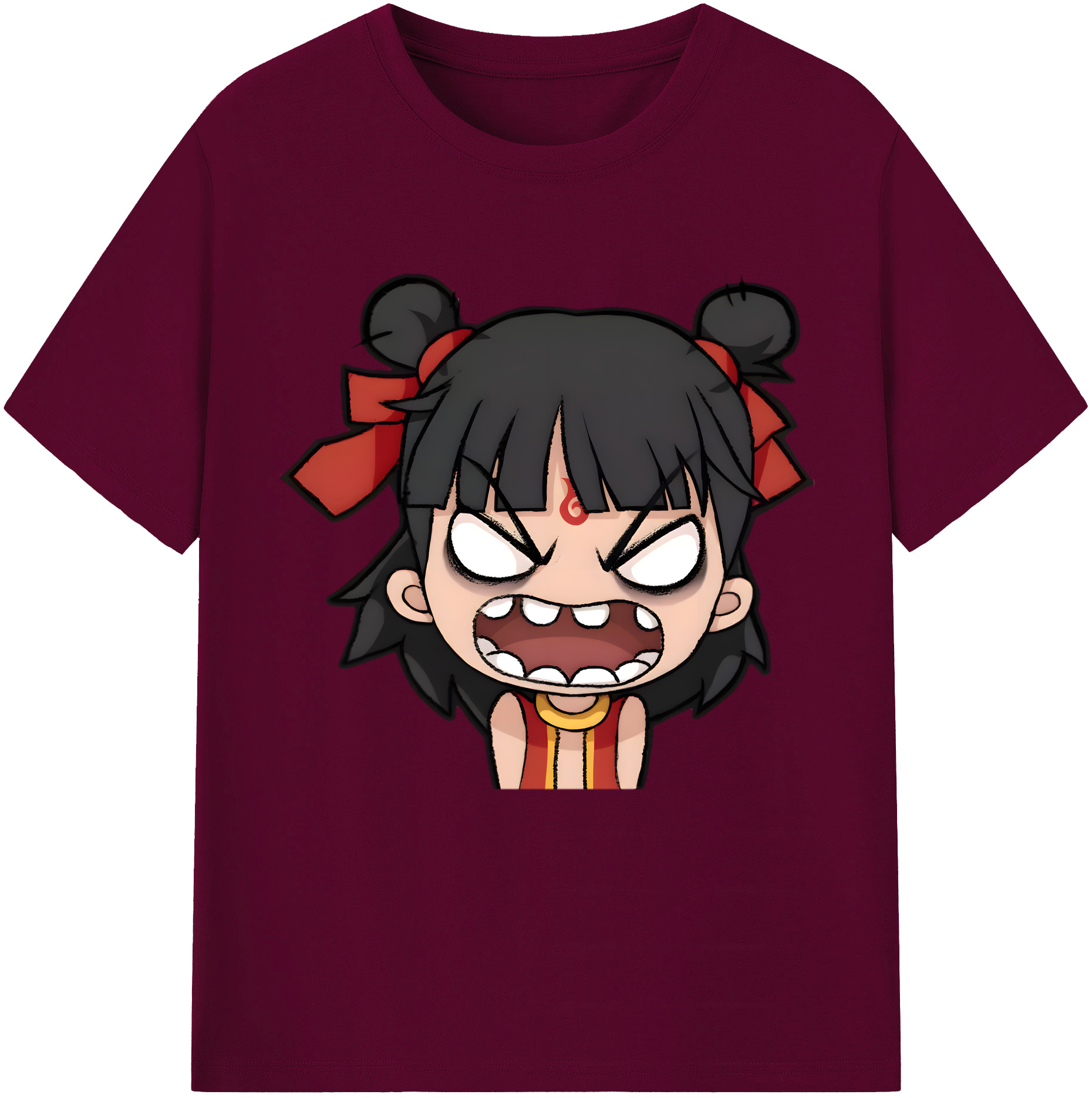 （画像用） Ne Zha 2 ナタ 魔童の大暴れ レディースカジュアルプリントTシャツ（綿100％）